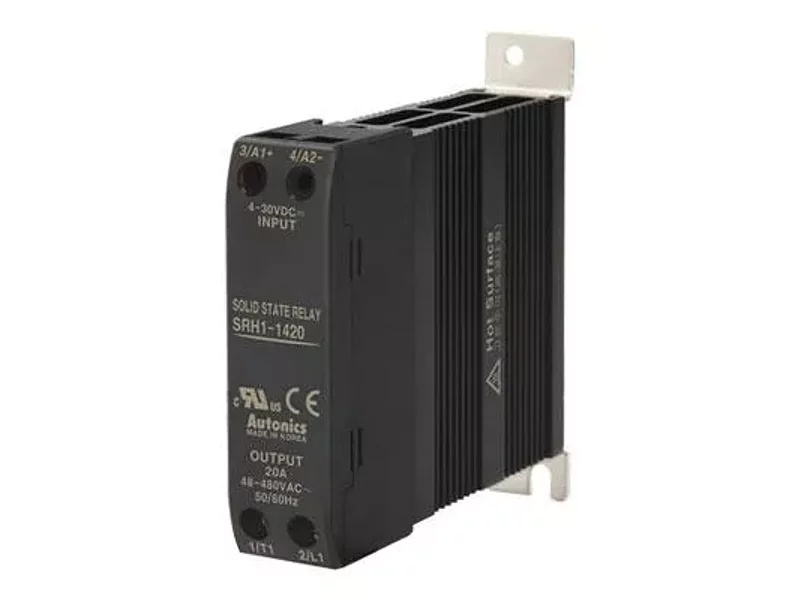 SRH1-1420 Однофазное твердотельное реле, 20A, 48-480VAC, Uвх 4-30VDC, Autonics