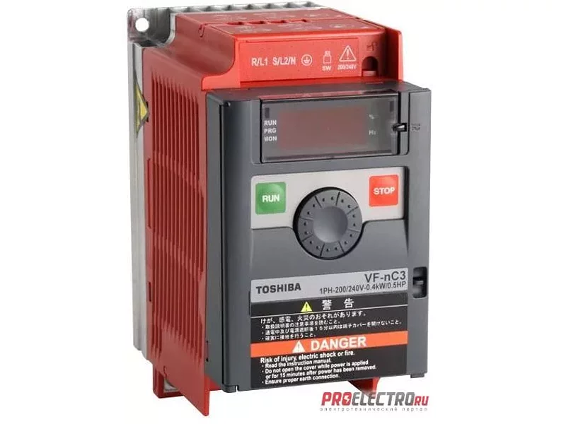 Преобразователь частоты Toshiba VFnC3S-2007PL 0,75 кВт  4,2А 220В