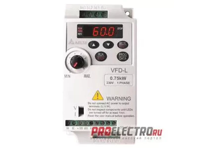 VFD007L21A Преобразователь частоты (0.75kW 220V), Delta Electronics