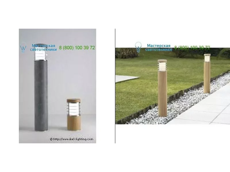 954.63.42 Bel Lighting exotic wood + stainless steel, Outdoor lighting > Floor/surface/ground