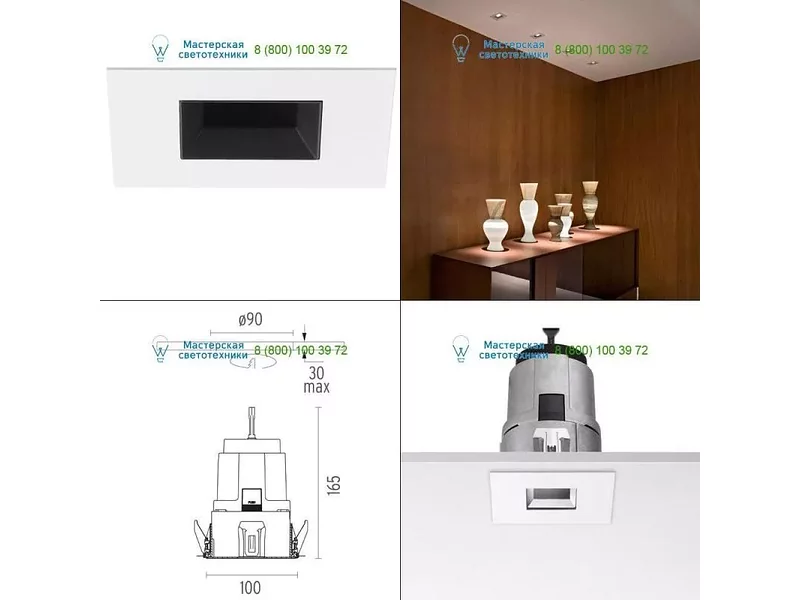 03.4608.14 matt black Flos Architectural, светильник > Ceiling lights > Recessed lights