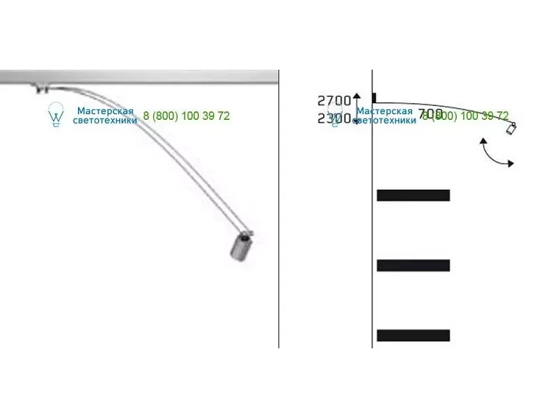 BU15105A anodised alu Flos Architectural, светильник > Ceiling lights > Track lighting