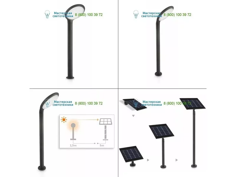 178239316 Philips Antracite grey, Outdoor lighting > Floor/surface/ground > Bollards