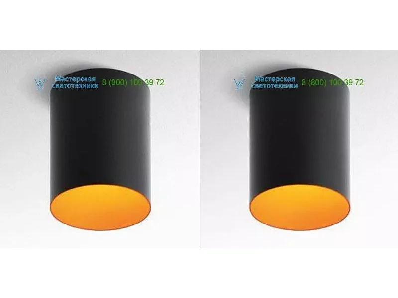 M018710 Artemide Architectural black/orange, накладной светильник