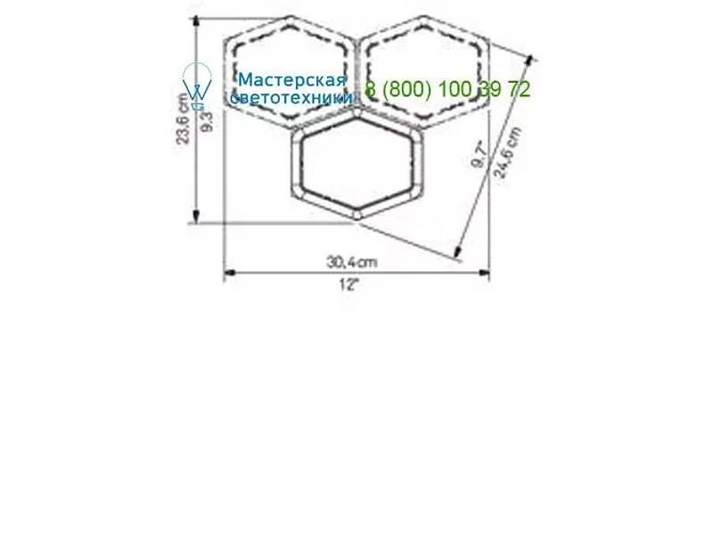 Luceplan D70K/3-W alu, подвесной светильник
