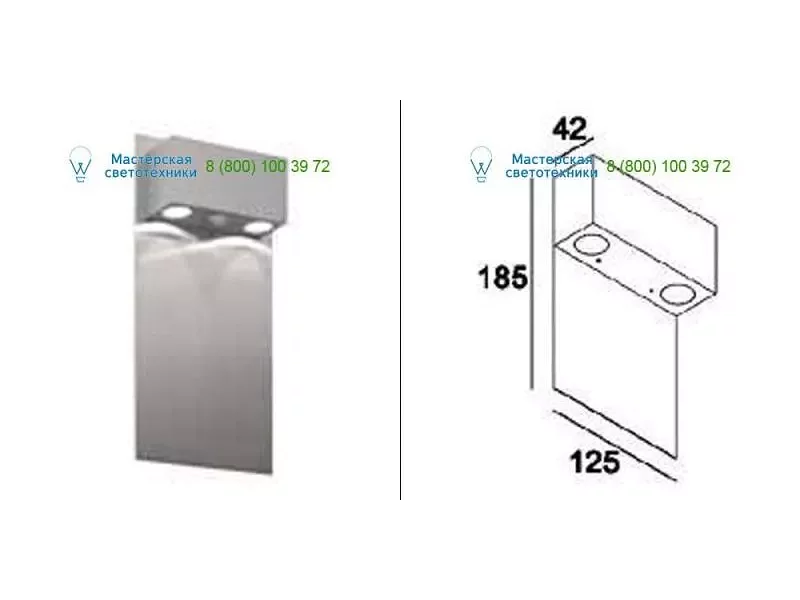 W3091.MT.36B alu grey PSM Lighting, Outdoor lighting > Wall lights > Surface mounted