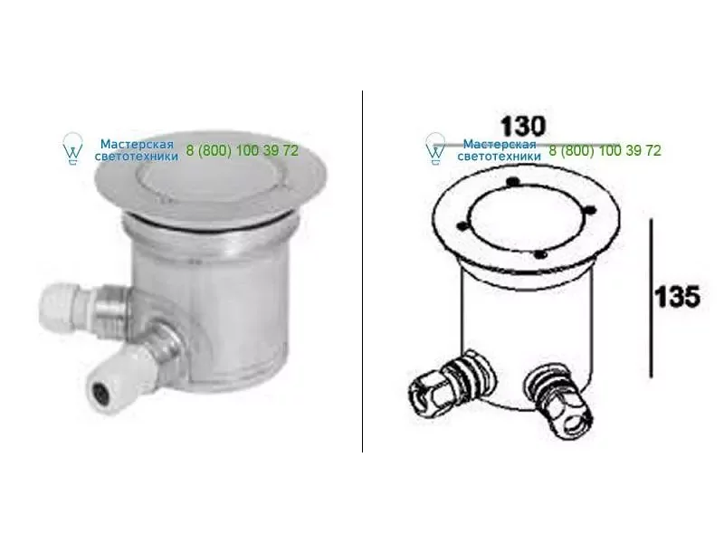 PSM Lighting 2222.5.130.MESS brass, встраиваемый светильник