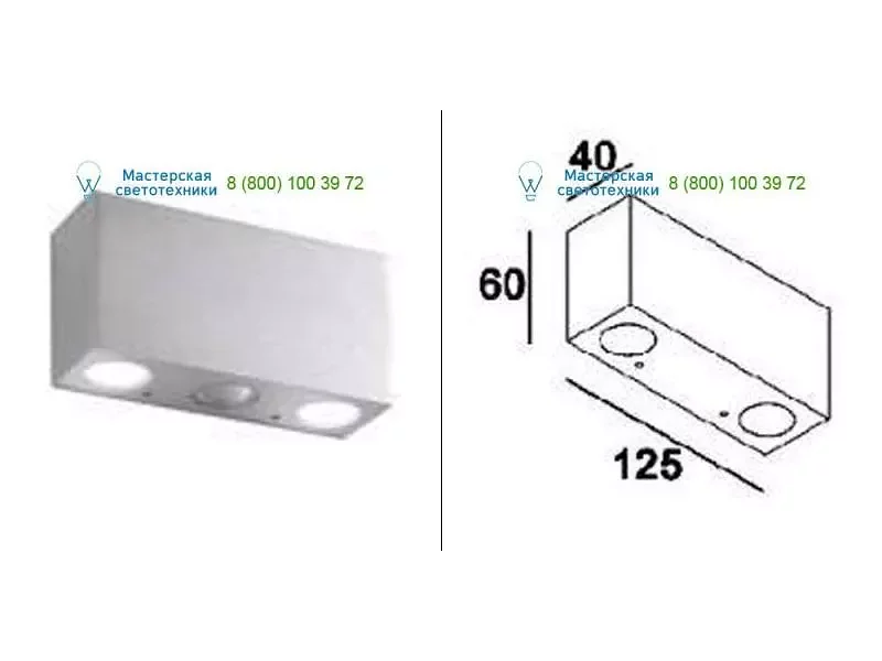 Alu grey W3090.MT.36B PSM Lighting, Outdoor lighting > Wall lights > Surface mounted