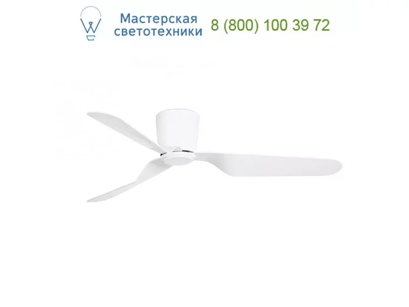 PEMBA White ceiling fan with DC motor Faro 33471, люстра-вентилятор