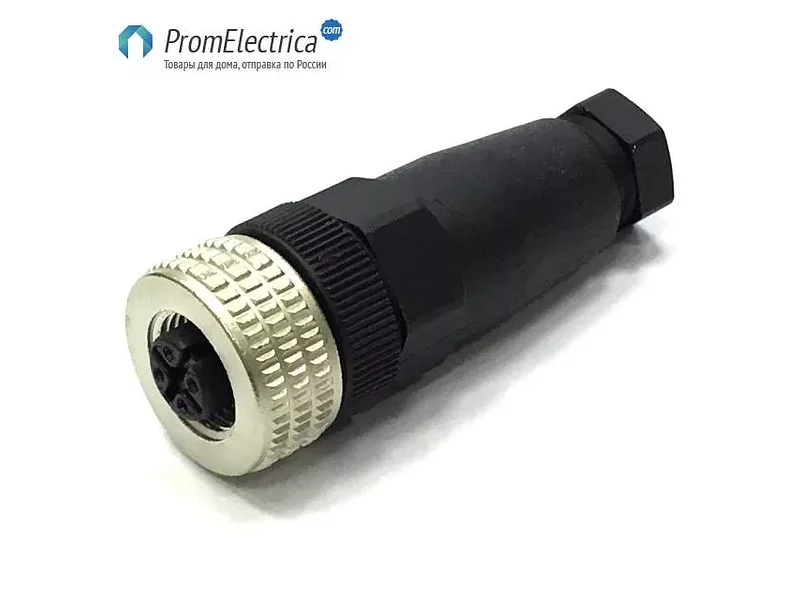XS2F-D421 Omron Прямой разъем 4 PIN гайка металл PG7