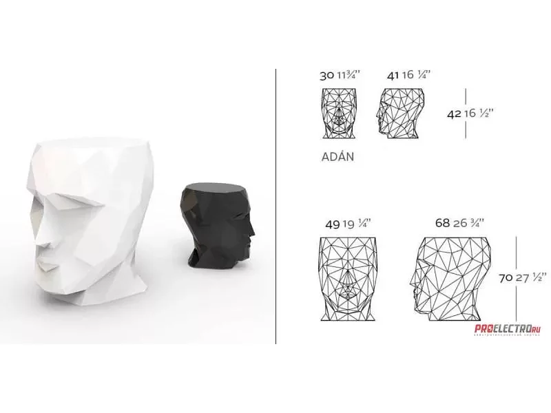 VONDOM Adan Table / Stool Basic glossy светильник, Depends on lamp size