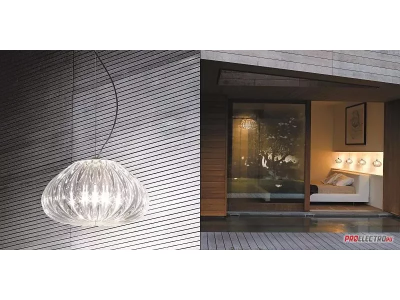 Светильник Diamante SP G/D1 Pendant light Vistosi, 1x100W Medium base incandescent
