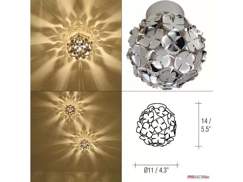 Terzani Orten`zia 11 wall sconce/ceiling light светильник, G9 1x33W