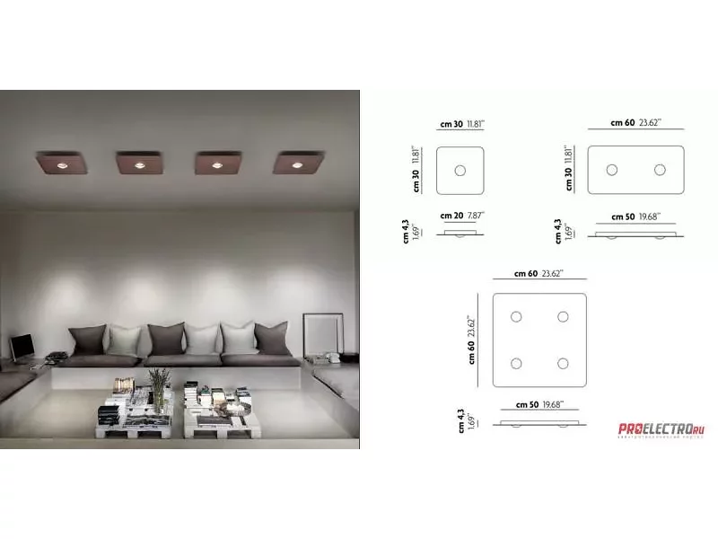 Studio Italia Design светильник Frozen Ceiling light, LED 17W