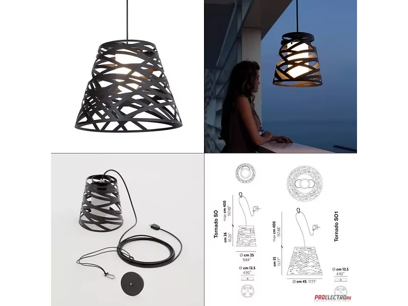 Studio Italia Design светильник Tornado Outdoor Pendant light, E27 1x77W