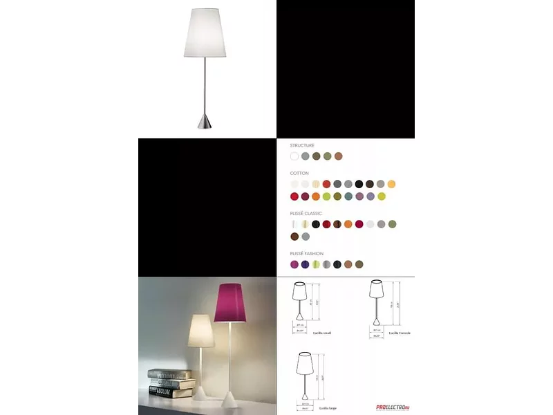 Lucilla Table lamp small nickel satin finish/ Cotton  Modoluce светильник, E14 1x42W
