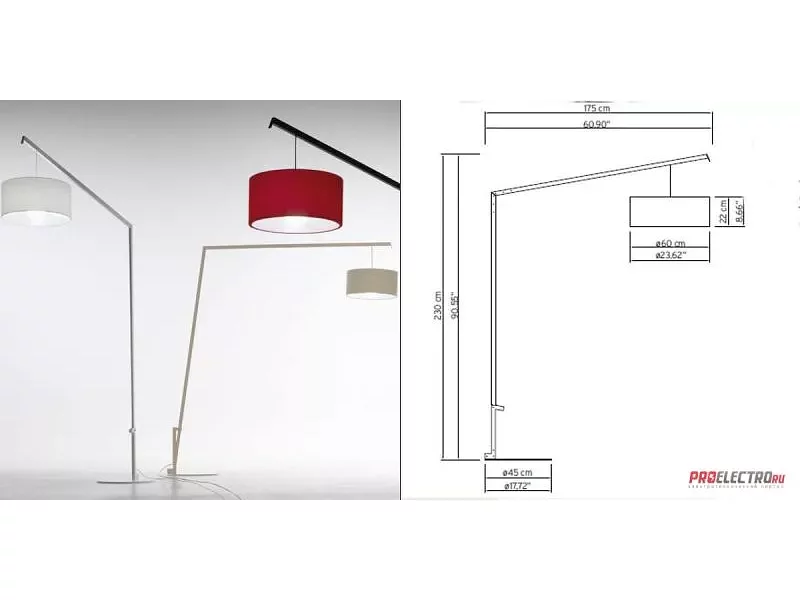 Angelica White Cotton Floor light Modoluce светильник, E27 1x25W fluo