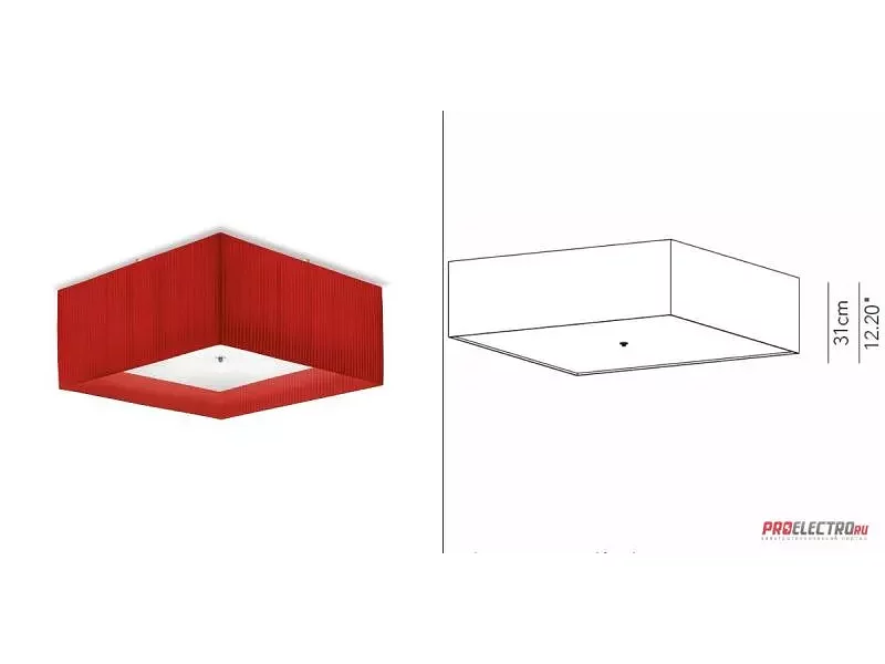 Quadrato 100 Cotton Ceiling Light  светильник Modoluce, E27 4x42W