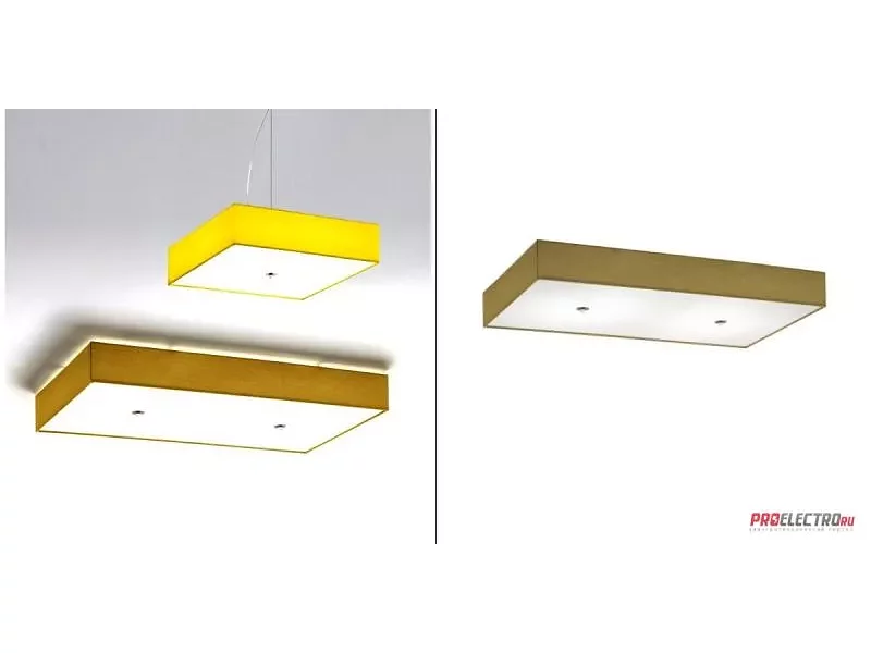 Modoluce Rettangolo Slim 100x50 Ceiling Light Cotton светильник, E27 6x42W