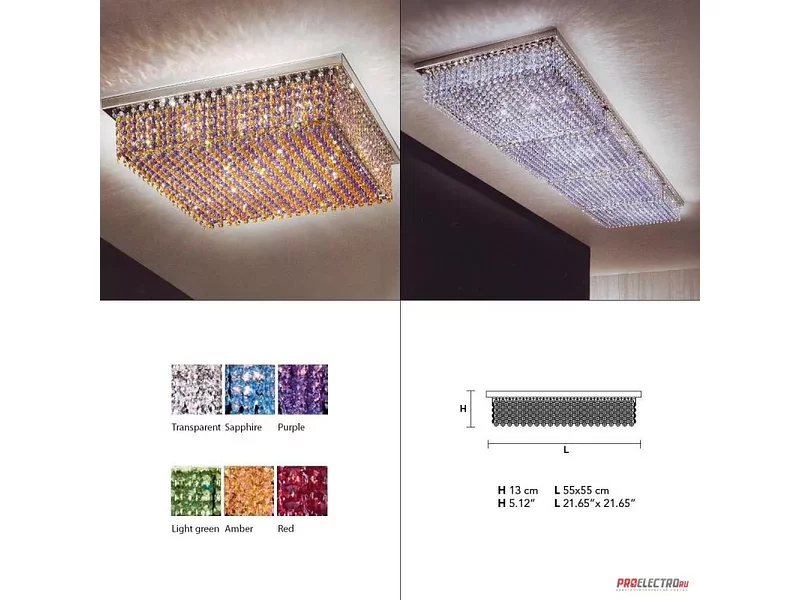 Aurea 55 PL 6 ceiling light светильник Masiero, G9 6x60W
