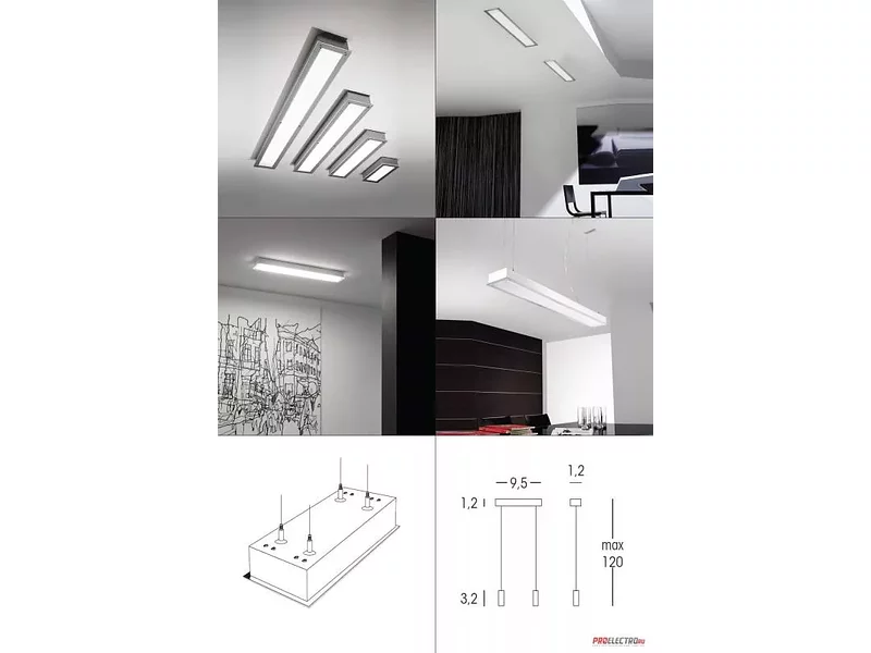 Linea Light светильник Window 2 Ceiling Light, 2G11 1x24W