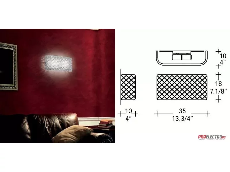 Светильник Gallery Diamante P Wall light, 2x75W Medium base incandescent