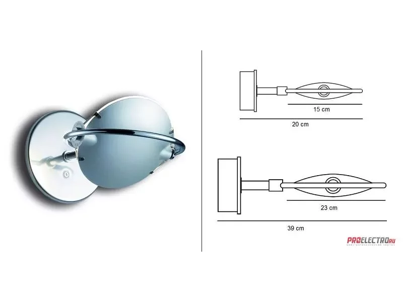 Nobi 3023/ 3356 Wall sconce светильник Fontana Arte, Depends on lamp size