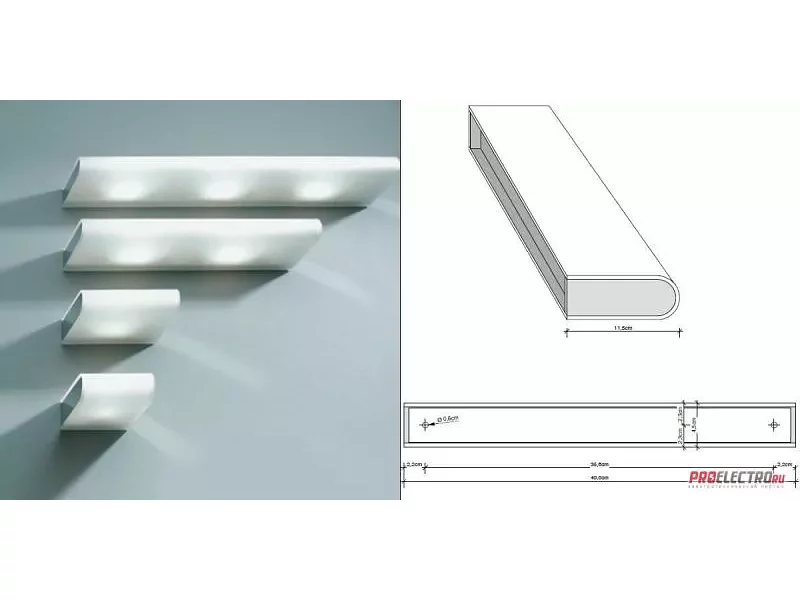 Decor Walther светильник Book 40 wall sconce, R7s 78mm 2x100W