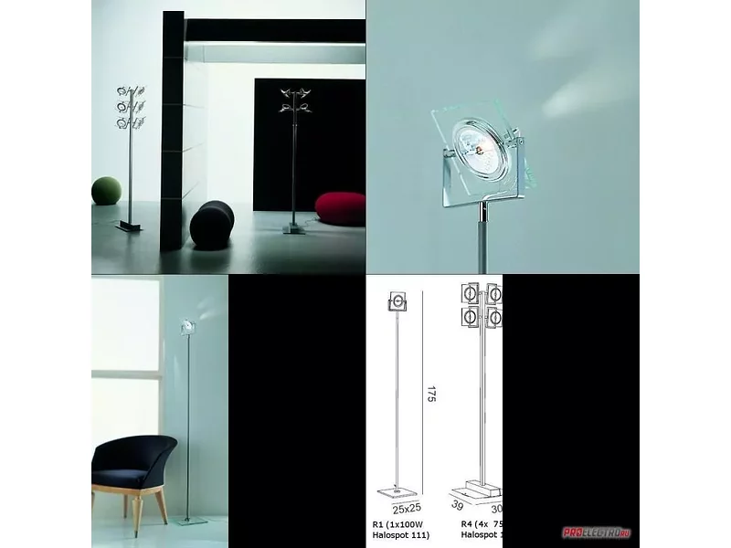 San Siro R1/R4/R6 floor light De Majo светильник, Depends on lamp size