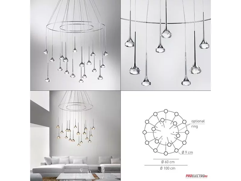 Светильник Axo Light Fairy SP 18 Pendant Light, LED 18x6,6W