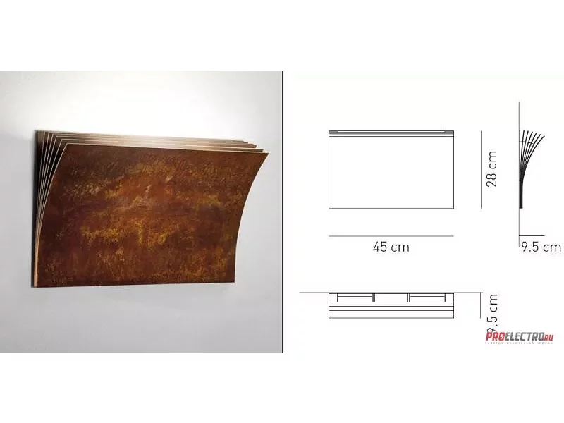 Axo Light Polia AP G Wall Light Cor-ten Display ITEM светильник, R7s 118mm 1x160W Eco