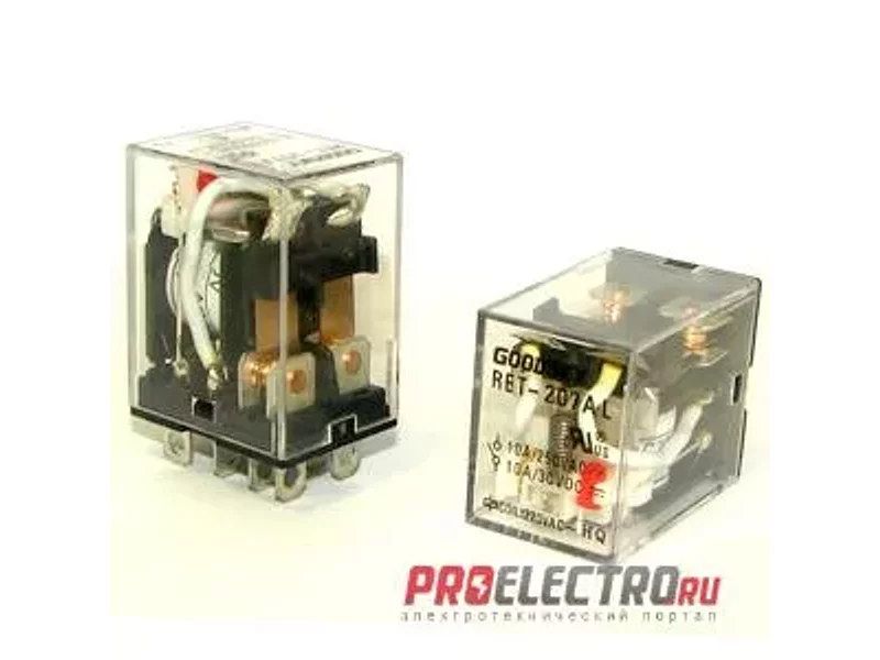 RET-203DL Реле 10А, 2С, 24VDC, Goodsky