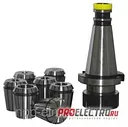 Цанговый патрон Optimum ISO 40 с комплектом цанг из 7 штук