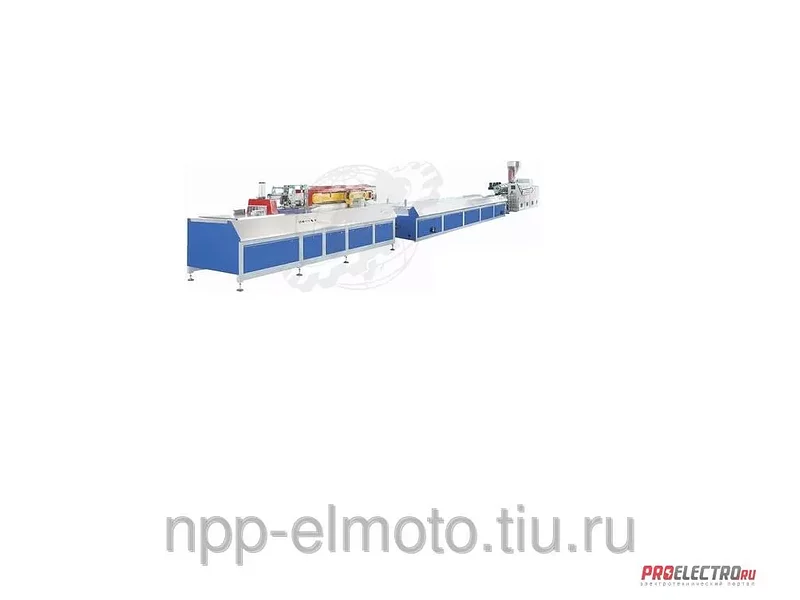 Двушаговая автоматическая линия производства погонажа из ДПК