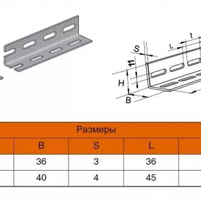 Уголок перфорированный К-237, К-242, К-236