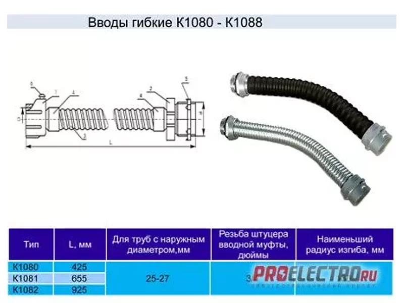 Ввод гибкий К1082 (L-925mm)