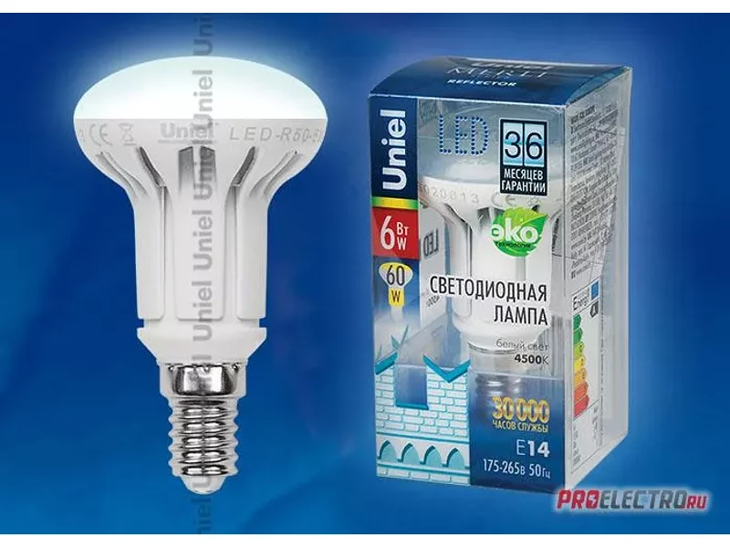 Светодиодная лампа-рефлектор R50 E14 6 Вт серии Merli