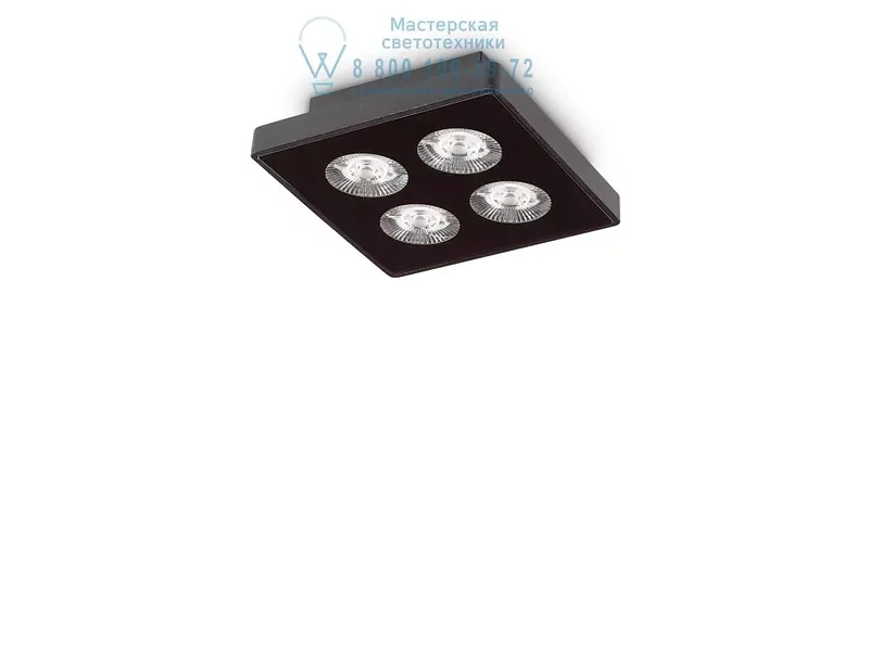 Ideal Lux GARAGE PL4 SQUARE NERO потолочный светильник черный 205793