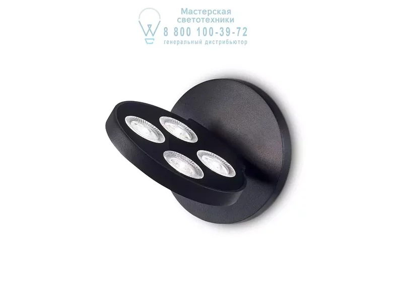 Ideal Lux GARAGE AP4 ROUND NERO накладной светильник черный 205908
