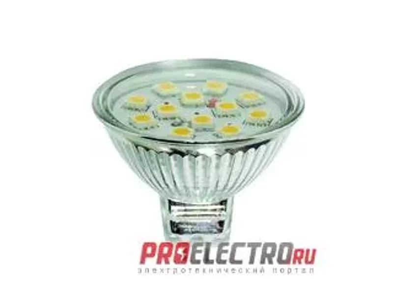 Лампа светодиодная MR16-3 Вт-12 В -3000 К–GU 5,3 SMD TDM