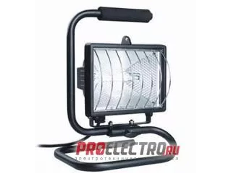 Прожектор ИО150П (переноска) галоген.черный IP54 TDM
