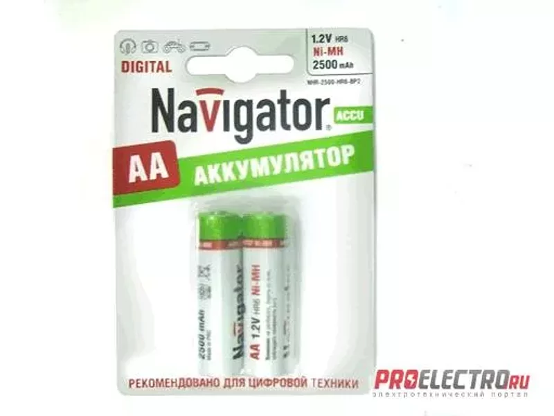 Аккумулятор Navigator R6 2500mAh Ni-MH BL2 1.2v AA
