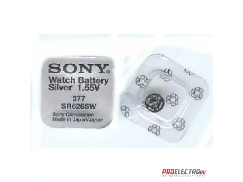 Элемент питания SONY 377  SR626SW 1.55v