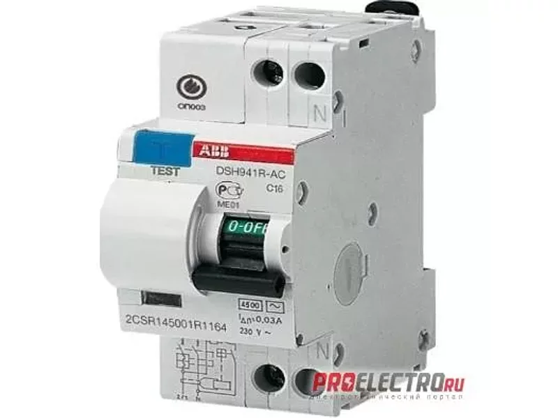 DSH941R 16A 30мА. ABB Диф автомат.