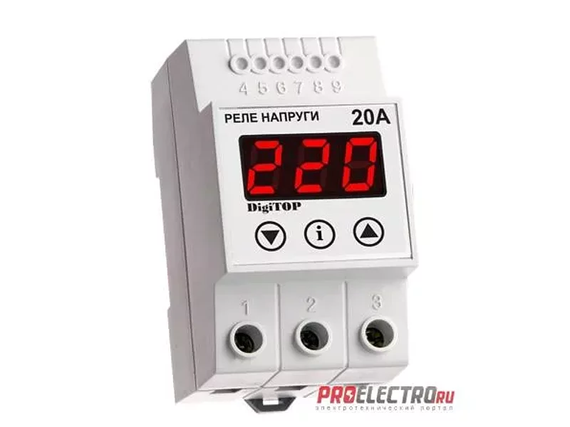 V-protector 20A. Цифровое реле напряжения.