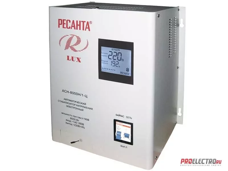 ACH-8000Н/1-Ц Ресанта LUX. Стабилизатор напряжения настенный.