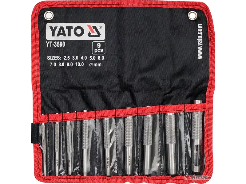 YATO YT-3590. Набор пробойников 9 предметов.