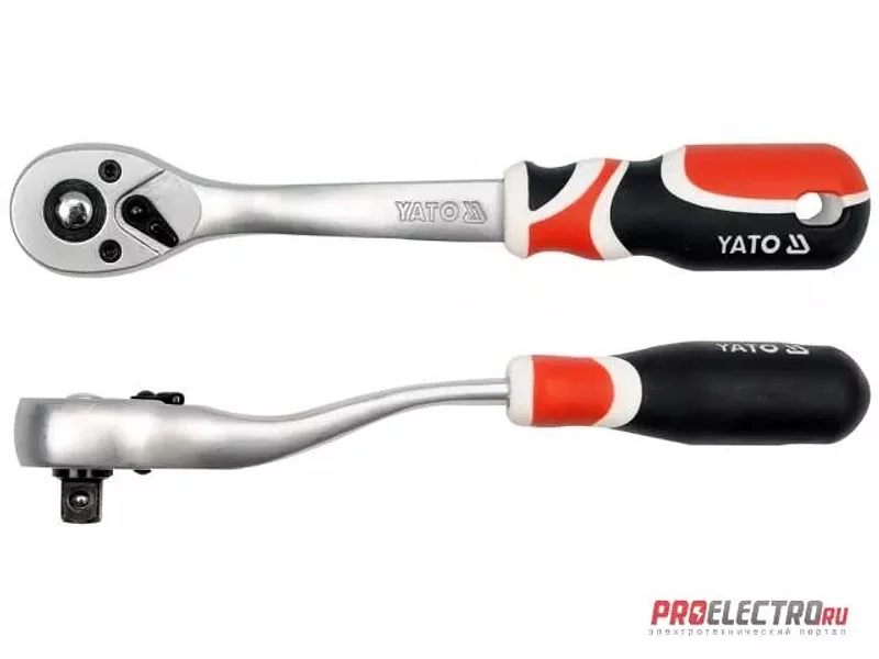 YATO YT-0731. Трещетка 3/8, 200мм.