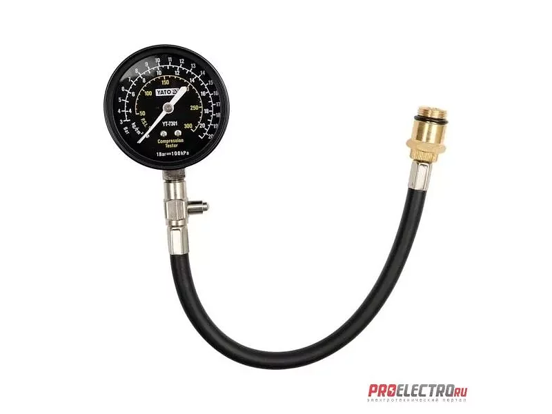 YATO YT-7301. ПРИБОР ДЛЯ ИЗМЕРЕНИЯ КОМПРЕССИИ.