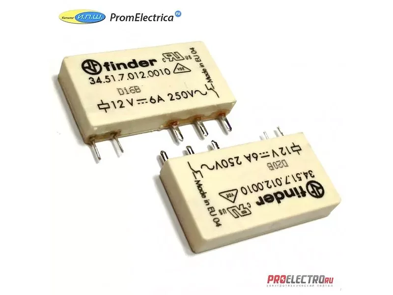 348170059024 Ультратонкие реле для печатного монтажа Finder 2 Ампера 5 Вольт DC